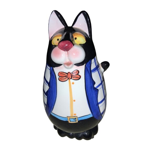 Cat Piggy Bank  Decorative Anthropomorphic Ceramic - Picture 1 of 11